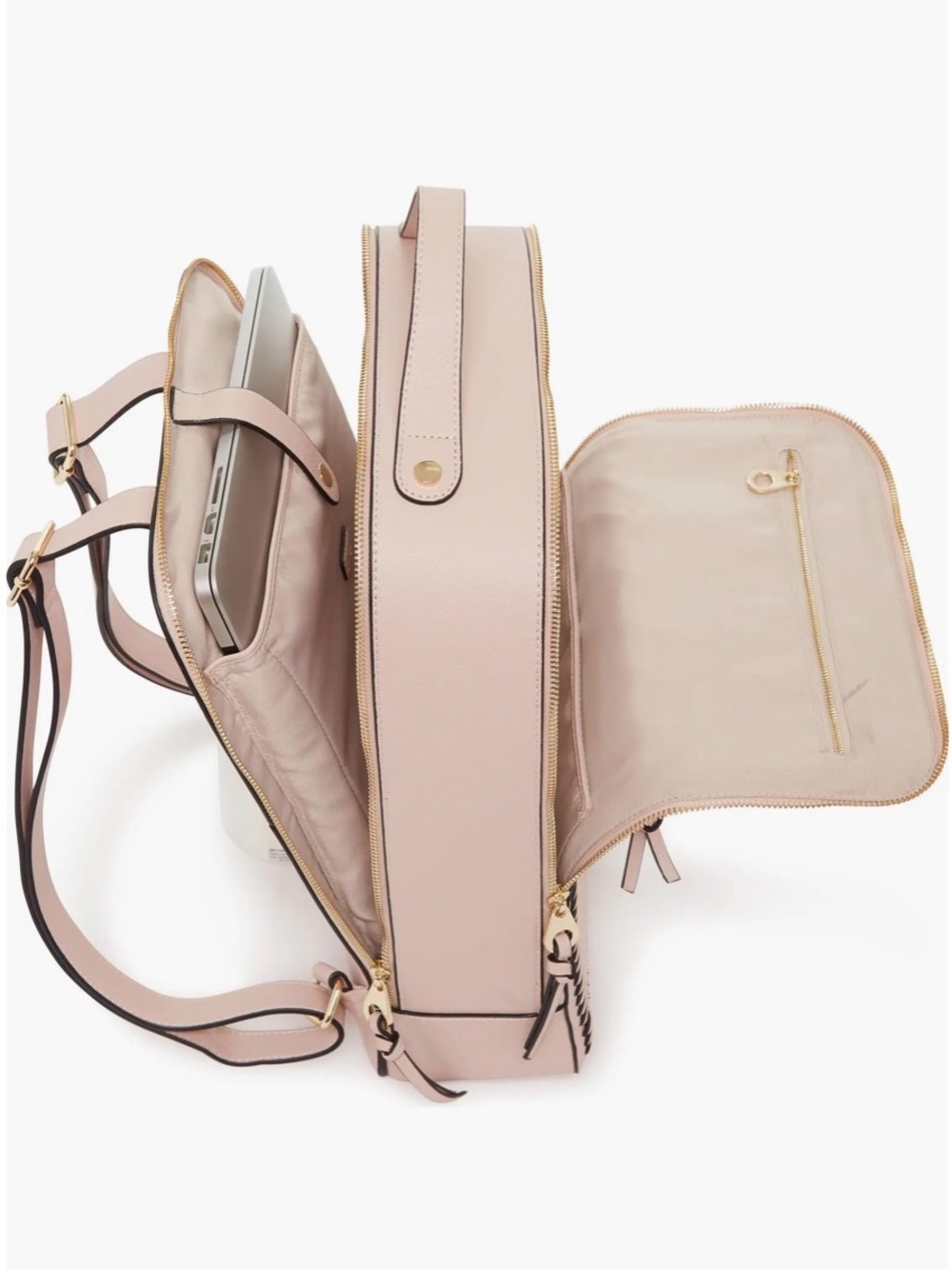 Calpak Beige Leather Backpack - Picture 2 of 7